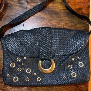 Elliott Lucca Black Leather Handbag